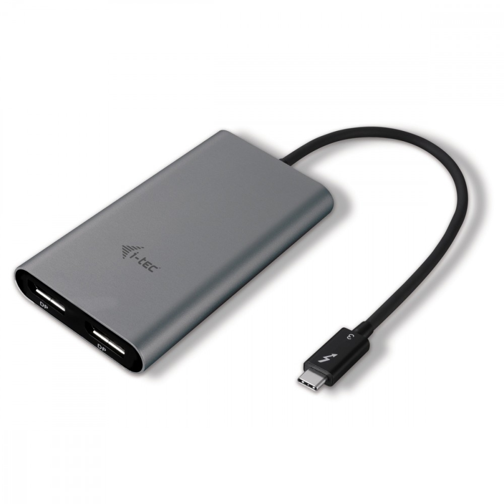 i-tec Adapter do notebooków i tabletów MacOS oraz Windows z portem Thunderbolt3 - Thunderbolt3 Dual Display Video Port