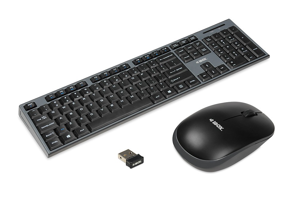iBOX Zestaw bezprzewodowa klawiatura + mysz IKMS606W czarny