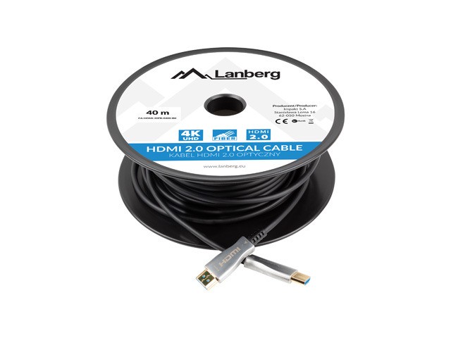 Lanberg Kabel HDMI M/M v2.0 CA-HDMI-20FB-0400-BK 40m czarny