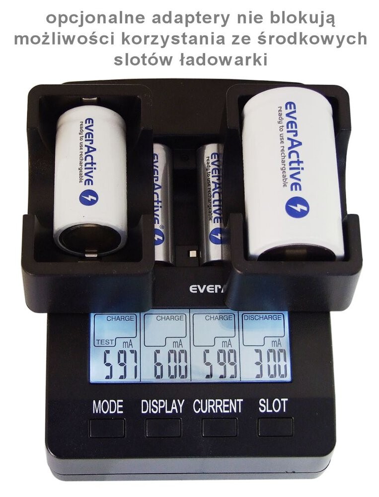 everActive Ładowarka procesorowa NC-3000 do akumulatorków AA/AAA/C/D