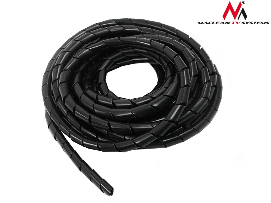 Maclean Osłona maskująca na kable MCTV-685 B (8.7*10mm) 3m spirala Czarna