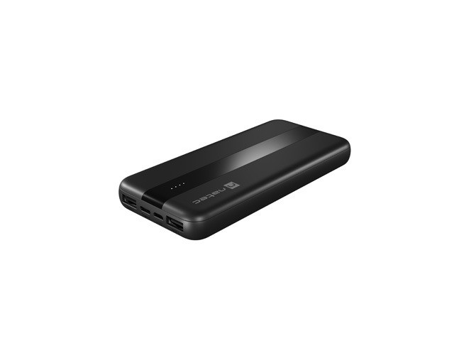 Natec Powerbank Trevi Slim 10000mAh 2x USB-A + USB-C Czarny